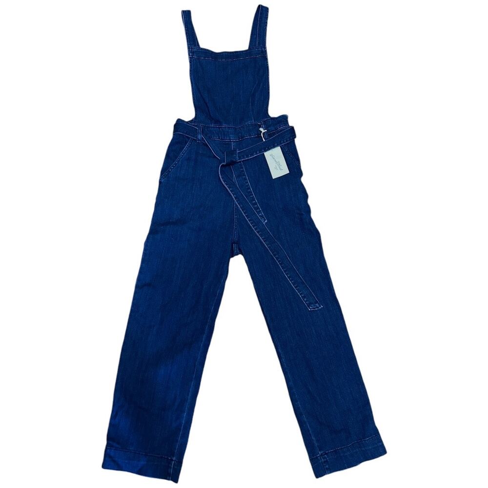Universal Thread NWT  Dark Washed Wide Leg Overalls Size 8